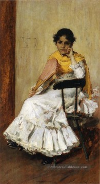 Une fille espagnole aka Portrait de Mme Chase en espagnol Robe William Merritt Chase Peinture à l'huile
